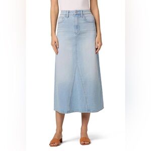 Joe's Jeans denim maxi skirt light wash blue a-line